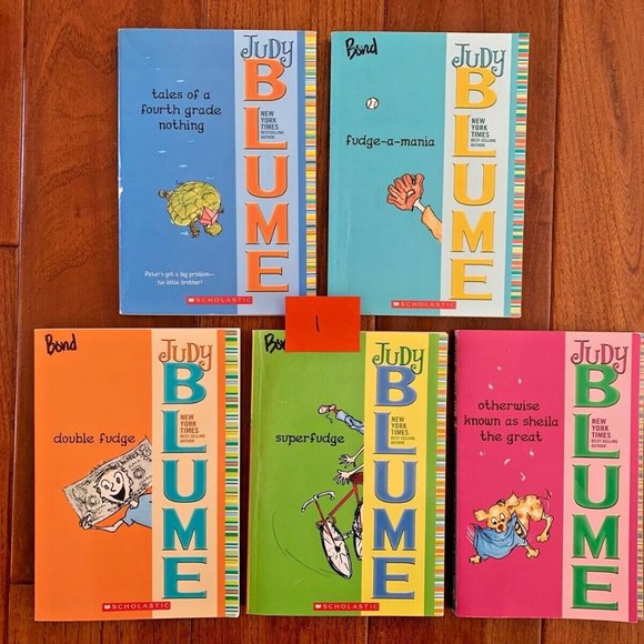 JUDY BLUME COMPLETE FUDGE SERIES 1-5 Fourth Double Shelia Super Fudge-a-mania - Picture 1 of 12